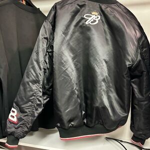 Budweiser Leather Racing Jacket Men’s L Dale Earnhardt Jr NASCAR Reversible